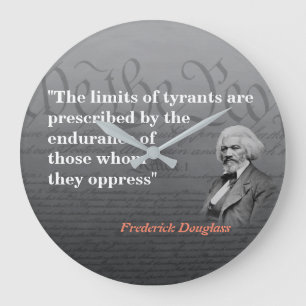 Reloj Redondo Grande Frederick Douglass Cita Sobre Los Límites De Los 
