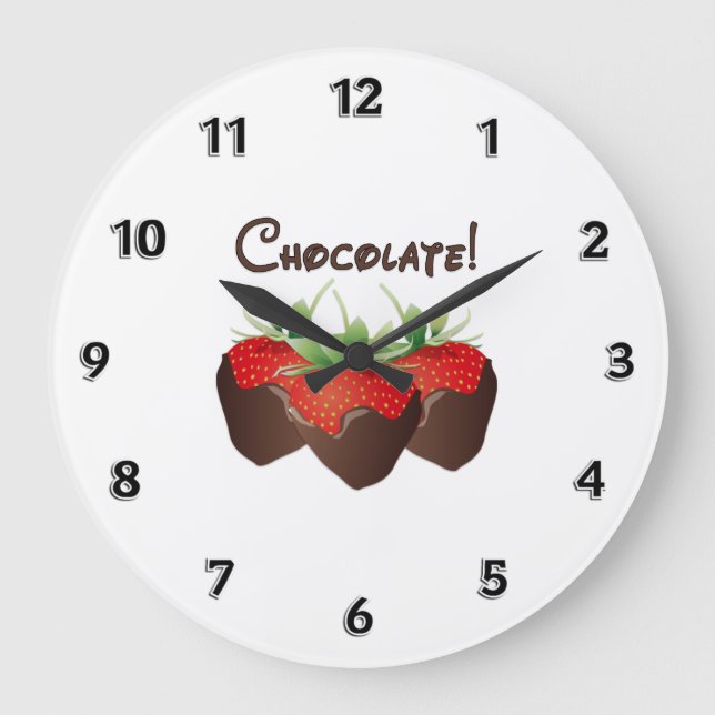 Reloj Redondo Grande Fresa de chocolate (Anverso)