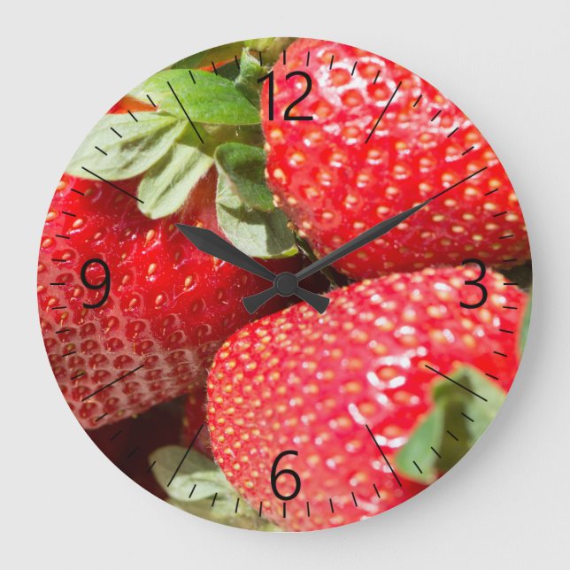 Reloj Redondo Grande Fresas (Anverso)