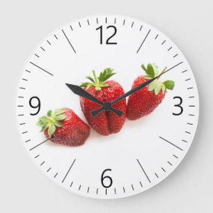Reloj Redondo Grande Fresas
