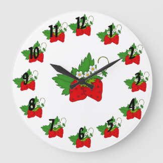 Reloj Redondo Grande Fresas