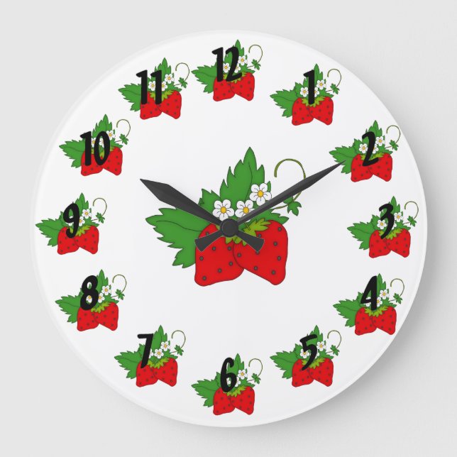 Reloj Redondo Grande Fresas (Anverso)