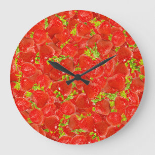 Reloj Redondo Grande Fresas