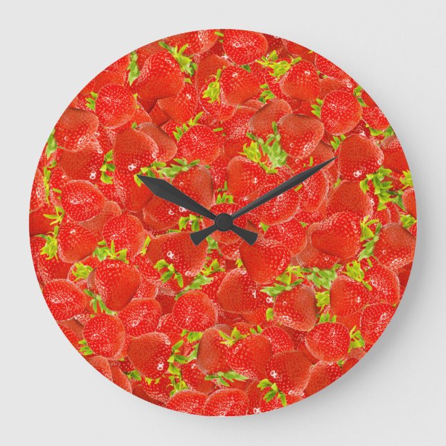Reloj Redondo Grande Fresas (Anverso)