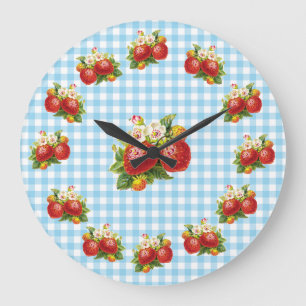 Reloj Redondo Grande Fresas retras