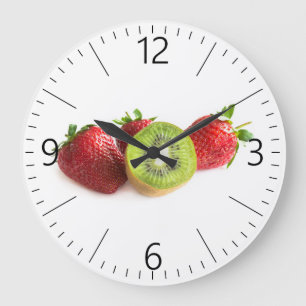 Reloj Redondo Grande Fresas y kiwi