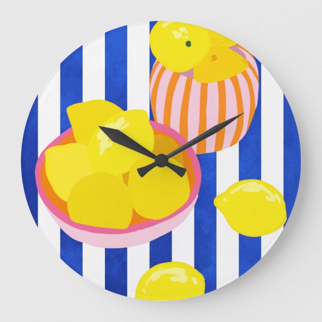 Reloj Redondo Grande Frescor de limón (Anverso)