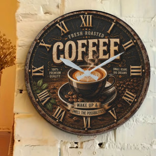Reloj Redondo Grande Fresh Roasted Coffee 