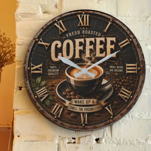 Reloj Redondo Grande Fresh Roasted Coffee  (Subido por el creador)