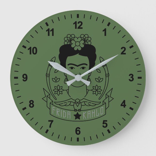 Reloj Redondo Grande Frida Kahlo| Heroína (Anverso)