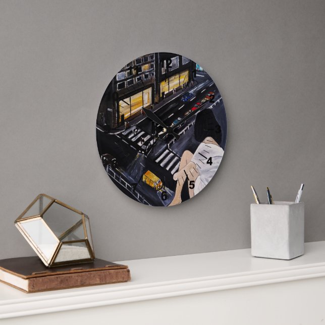 Reloj Redondo Grande Friday Night Painting by Alfred Fox (Oficina)