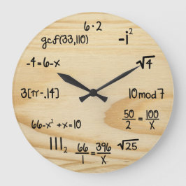Reloj Redondo Grande Friki divertido de la matemáticas - "grano de