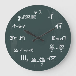 Reloj Redondo Grande Friki divertido del genio de la matemáticas