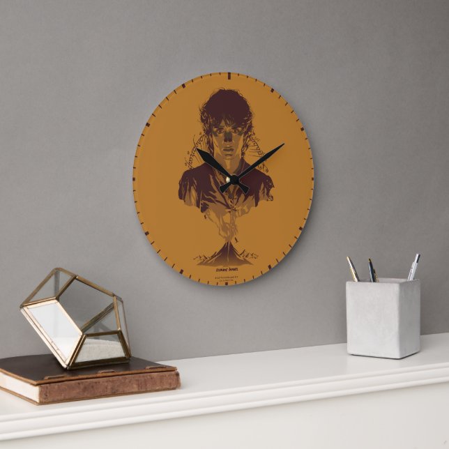 Reloj Redondo Grande FRODO™ MOUNT DOOM™ Tengwar Inscription Graphic (Oficina)