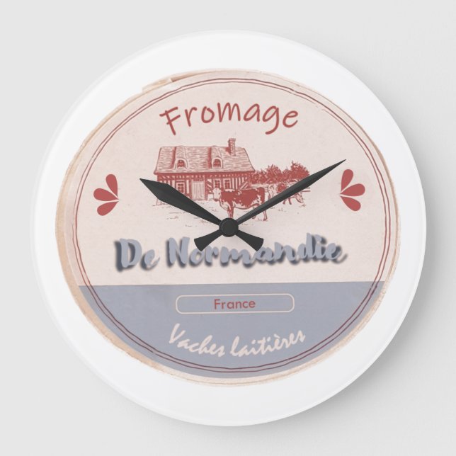 Reloj Redondo Grande Fromage de normandie (Anverso)