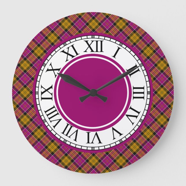 Reloj Redondo Grande Frontera Culloden Scotland Tartan (Anverso)