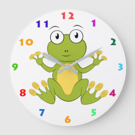RELOJ REDONDO GRANDE FRONTERA JUGADA CON NUMERALES COLORIDOS PARA NIÑOS