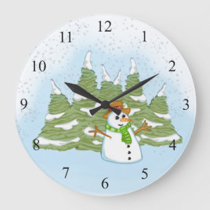 Reloj Redondo Grande Frosty Snowman