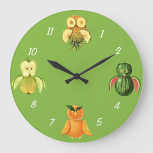 Reloj Redondo Grande Fruit owls
