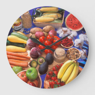 Reloj Redondo Grande Fruits and vegetables