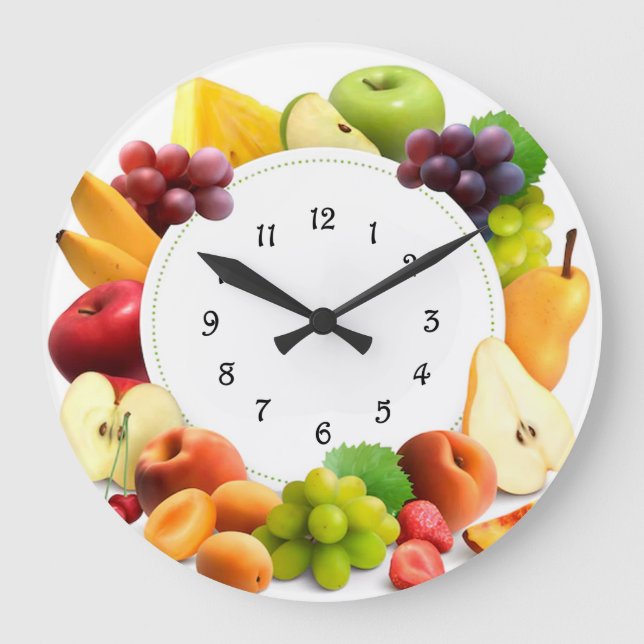 Reloj Redondo Grande Fruta (Anverso)