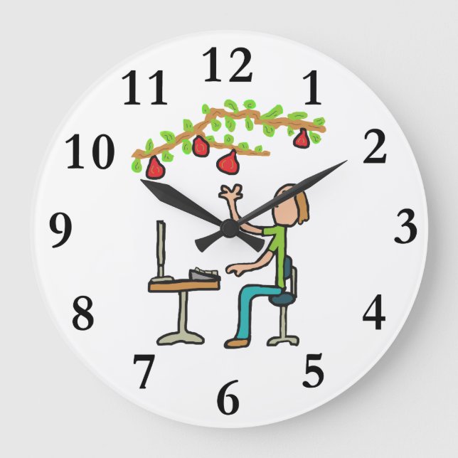 Reloj Redondo Grande Fruta de bajo tamaño (Anverso)