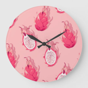 Reloj Redondo Grande Fruta del dragón: sin fisuras de alto detalle