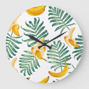 Reloj Redondo Grande Frutas de la jungla: Vibrante cosecha
