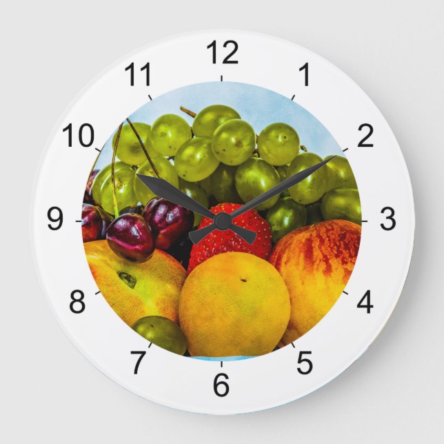 Reloj Redondo Grande Frutas de verano (Anverso)