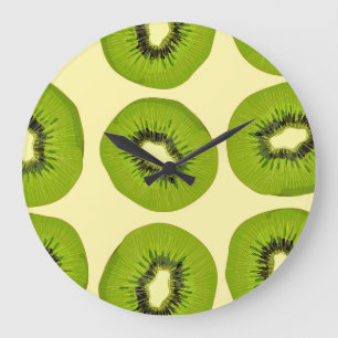 Reloj Redondo Grande Frutas tropicales jugosas: verano vibrante
