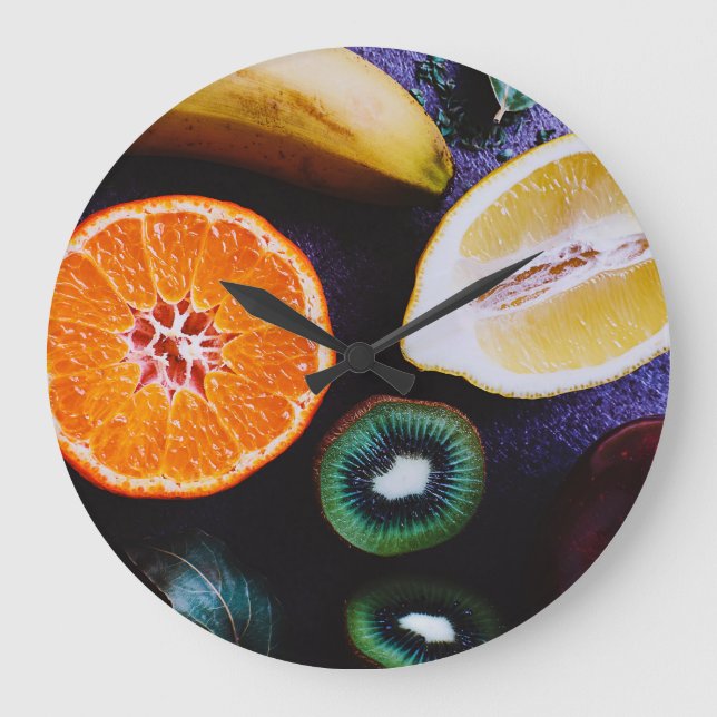Reloj Redondo Grande Frutos Coloridos (Anverso)
