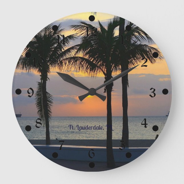 Reloj Redondo Grande Ft. Amanecer de Lauderdale (Anverso)