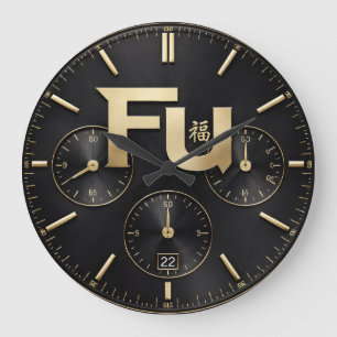 Reloj Redondo Grande Fu Suerte y Felicidad 0046305