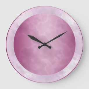 Reloj Redondo Grande Fucsia veteado