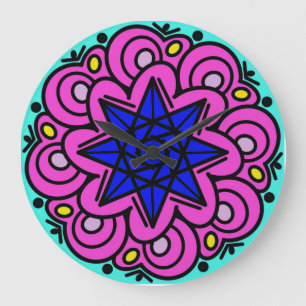 Reloj Redondo Grande Fue Hecho De Estrellas