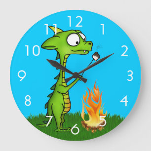 Reloj Redondo Grande Fuego de dragón