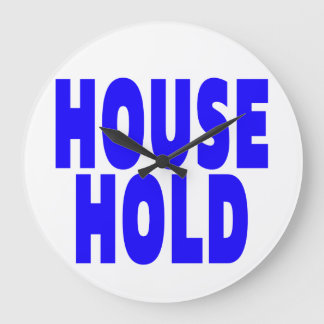 RELOJ REDONDO GRANDE FUENTES AZULES PARA HOGAR