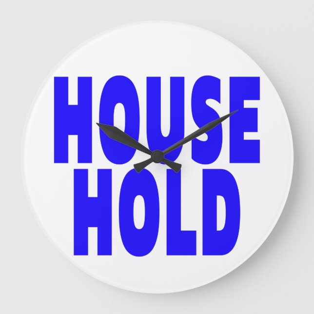 RELOJ REDONDO GRANDE FUENTES AZULES PARA HOGAR (Anverso)