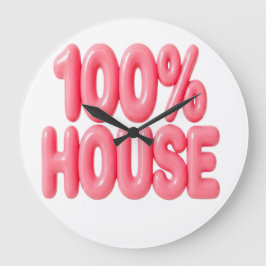 RELOJ REDONDO GRANDE FUENTES ROSAS 100% HOUSE