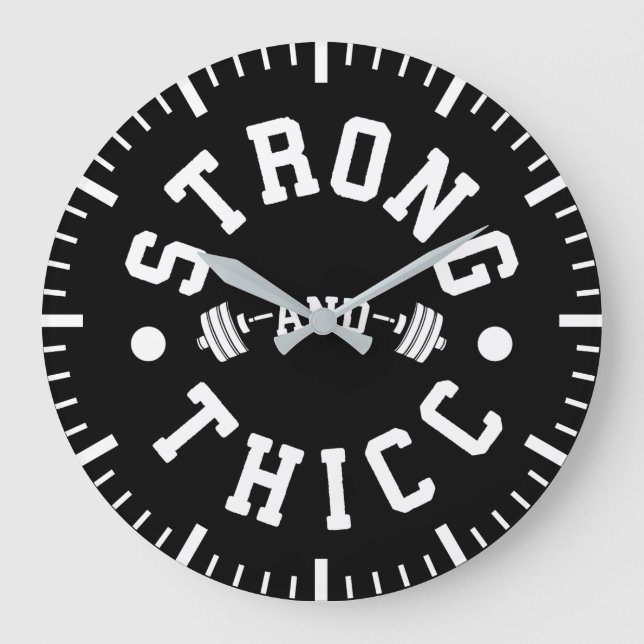 Reloj Redondo Grande Fuerte y Thicc - Gimnasio divertido (Anverso)