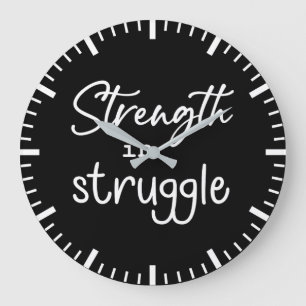 Reloj Redondo Grande Fuerza En La Lucha Gym Hustle Motivation
