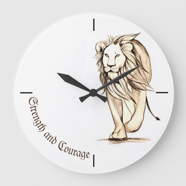 Reloj Redondo Grande Fuerza y Coraje  (Anverso)