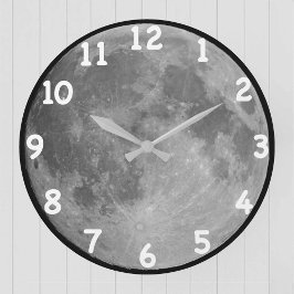 Reloj Redondo Grande Full Moon Astronomy Image