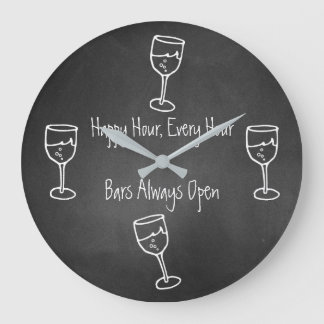 Reloj Redondo Grande Fun Chalkboard Bar Wall Clock