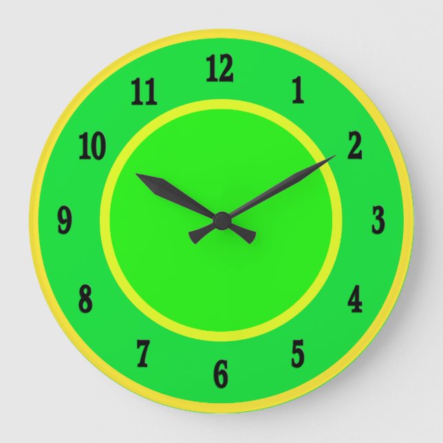 Reloj Redondo Grande Fun Lime y Lemon Wall Clock (Anverso)