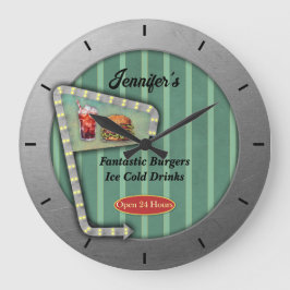 Reloj Redondo Grande Fun Retro Diner