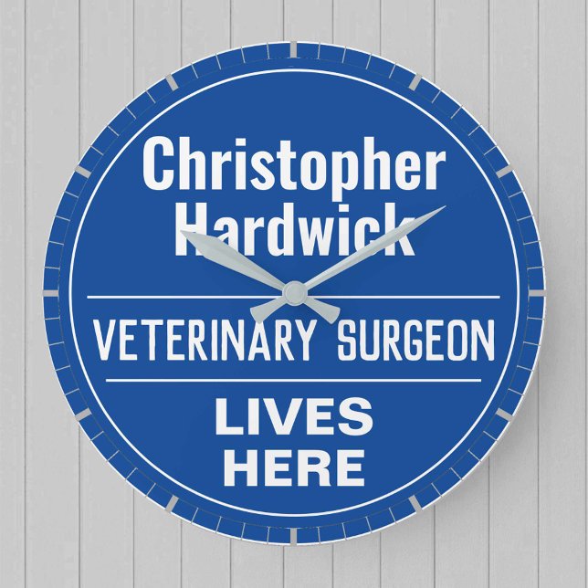 Reloj Redondo Grande Fun Veterinario Surgeon Wall Plaque Style (Subido por el creador)
