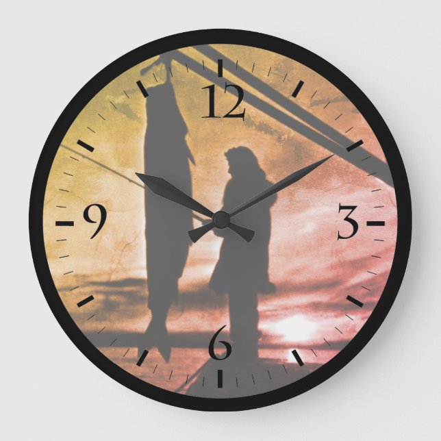 Reloj Redondo Grande Funda de pesca de la flotación Alaska en Estados U (Anverso)