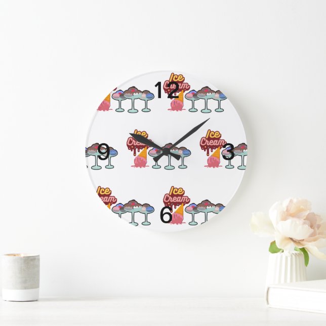 Reloj Redondo Grande Fundición de helado (Hogar)