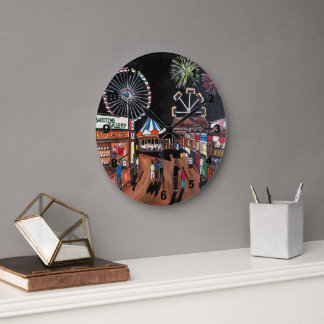 Reloj Redondo Grande Funfair at Night Painting by Alfred Fox